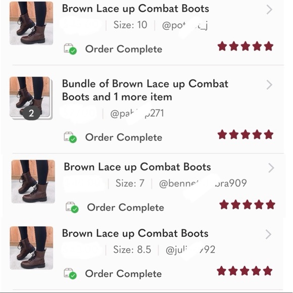 Brown Lace up Combat Boots - Picture 8 of 9